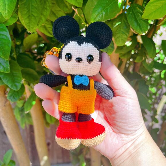 Mickey Minnie Crochet Keychain Set | Handmade Amigurumi Mickey Minnie Plush - Picture 5 of 9